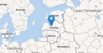 Mapa Lotyšsko